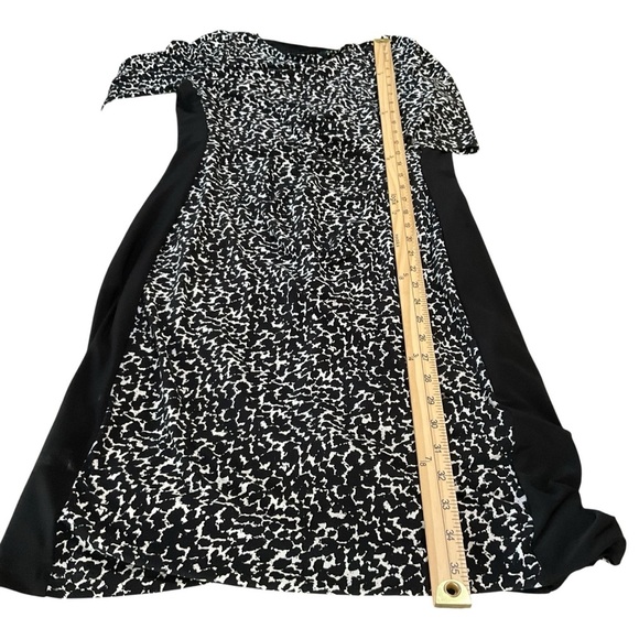 Lauren Ralph Lauren Black & White Animal Print Sheath Dress Size 8 - Picture 9 of 10